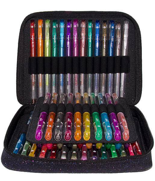48 GLITTER Gel Pen Set, 48 Ink Refills, Travel Case & Gift Box - Image 9