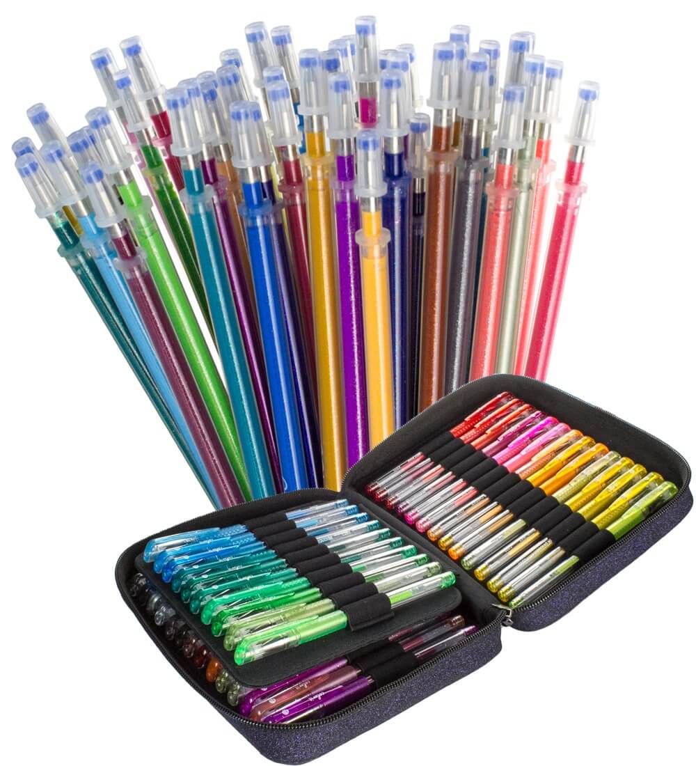 Gel Pen Combination Pack - 96 Gel Pens, 96 Ink Refills, 2 Travel Cases - Image 5