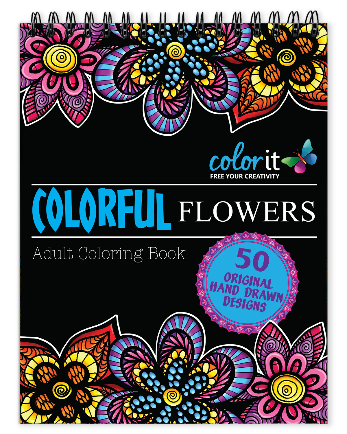 Colorful Flowers Volume 1 Illustrated by Virginia Falkinburg