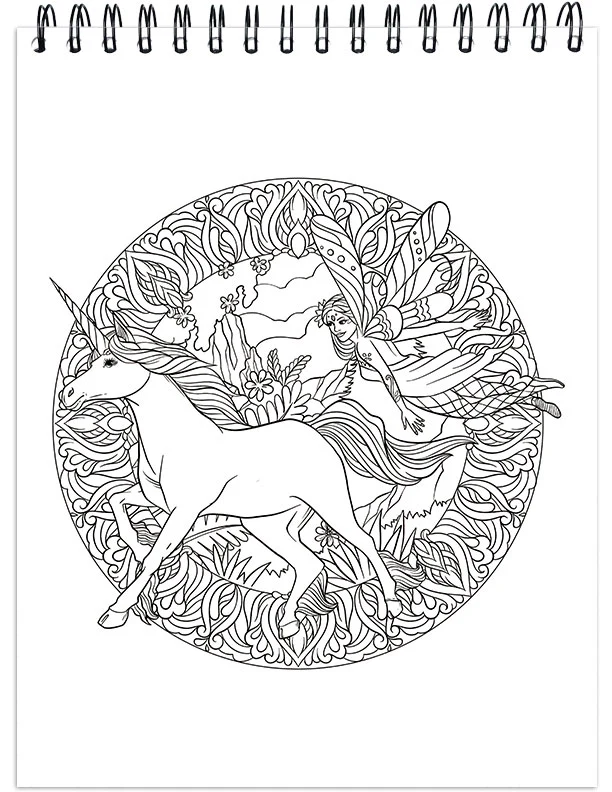 Colorful Unicorns Adult Coloring Book Illustrated By Terbit Basuki - Image 10