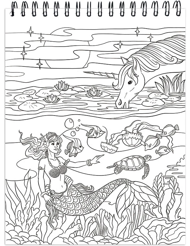 Colorful Unicorns Adult Coloring Book Illustrated By Terbit Basuki - Image 11