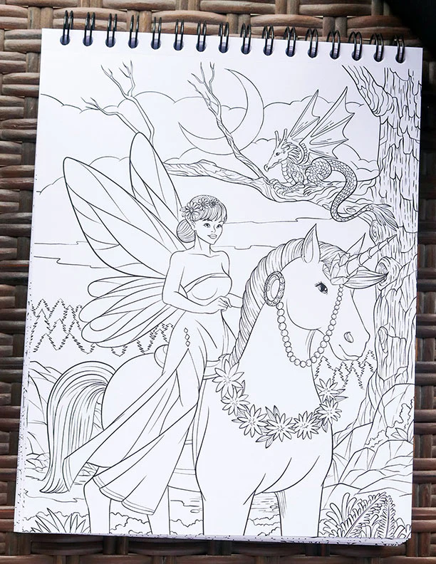 Colorful Unicorns Adult Coloring Book Illustrated By Terbit Basuki - Image 3