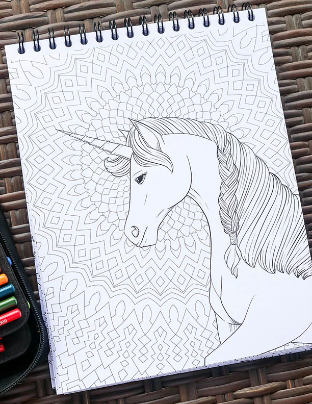 Colorful Unicorns Adult Coloring Book Illustrated By Terbit Basuki - Image 4