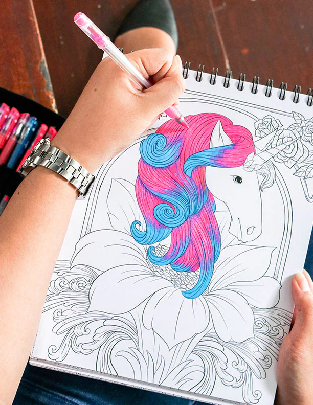 Colorful Unicorns Adult Coloring Book Illustrated By Terbit Basuki - Image 6