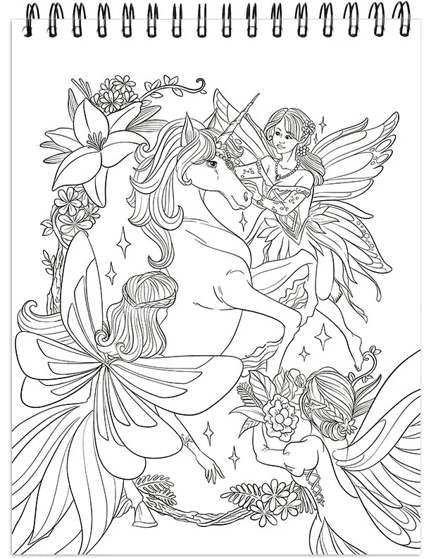 Colorful Unicorns Adult Coloring Book Illustrated By Terbit Basuki - Image 9