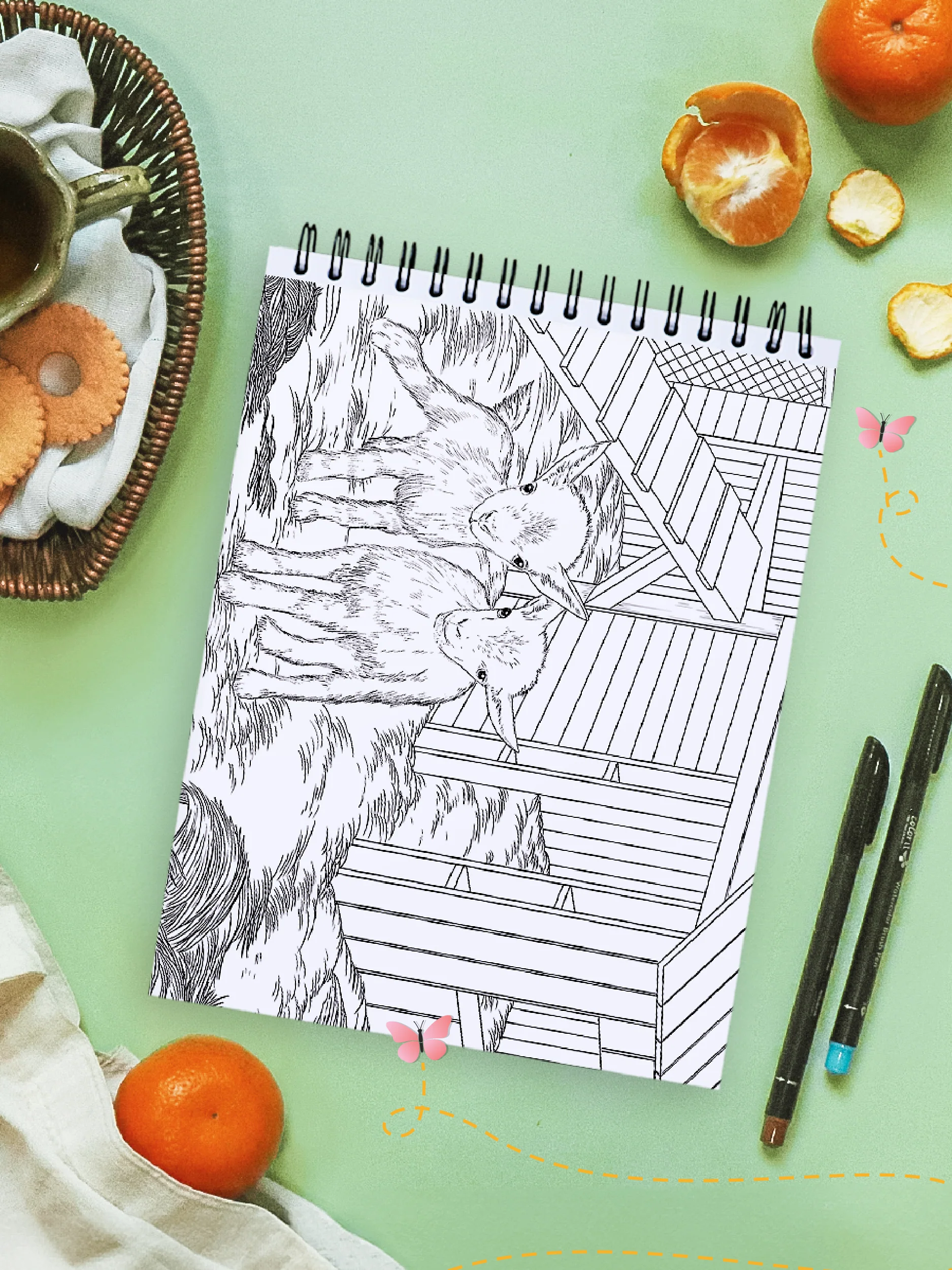 ColorIt Countryside Coloring Book for Adults Illustrated By Jackielou Pareja - Image 2