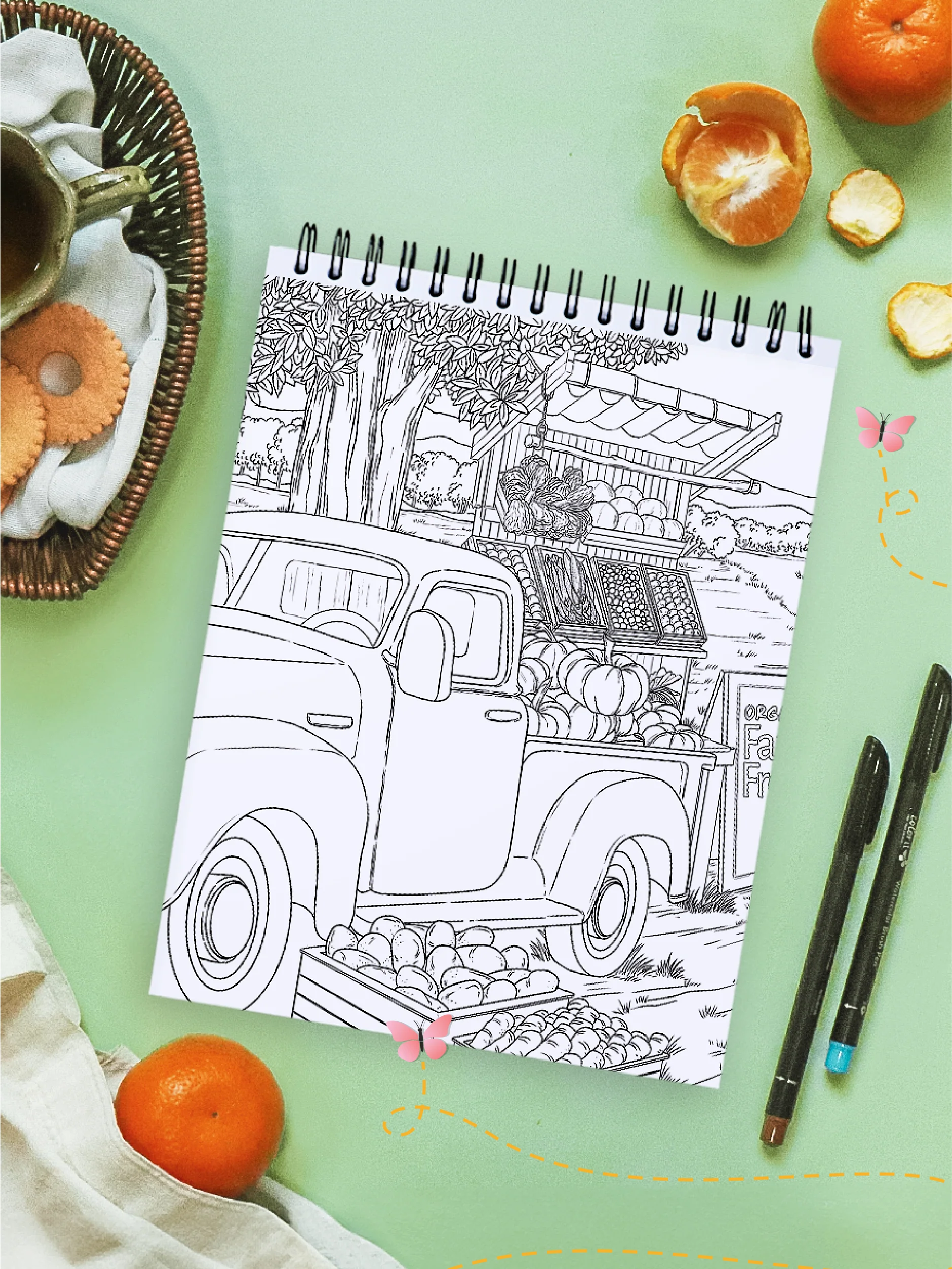 ColorIt Countryside Coloring Book for Adults Illustrated By Jackielou Pareja - Image 6
