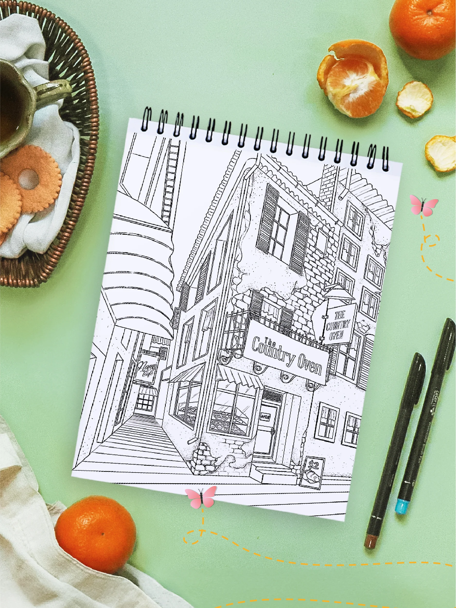 ColorIt Countryside Coloring Book for Adults Illustrated By Jackielou Pareja - Image 7