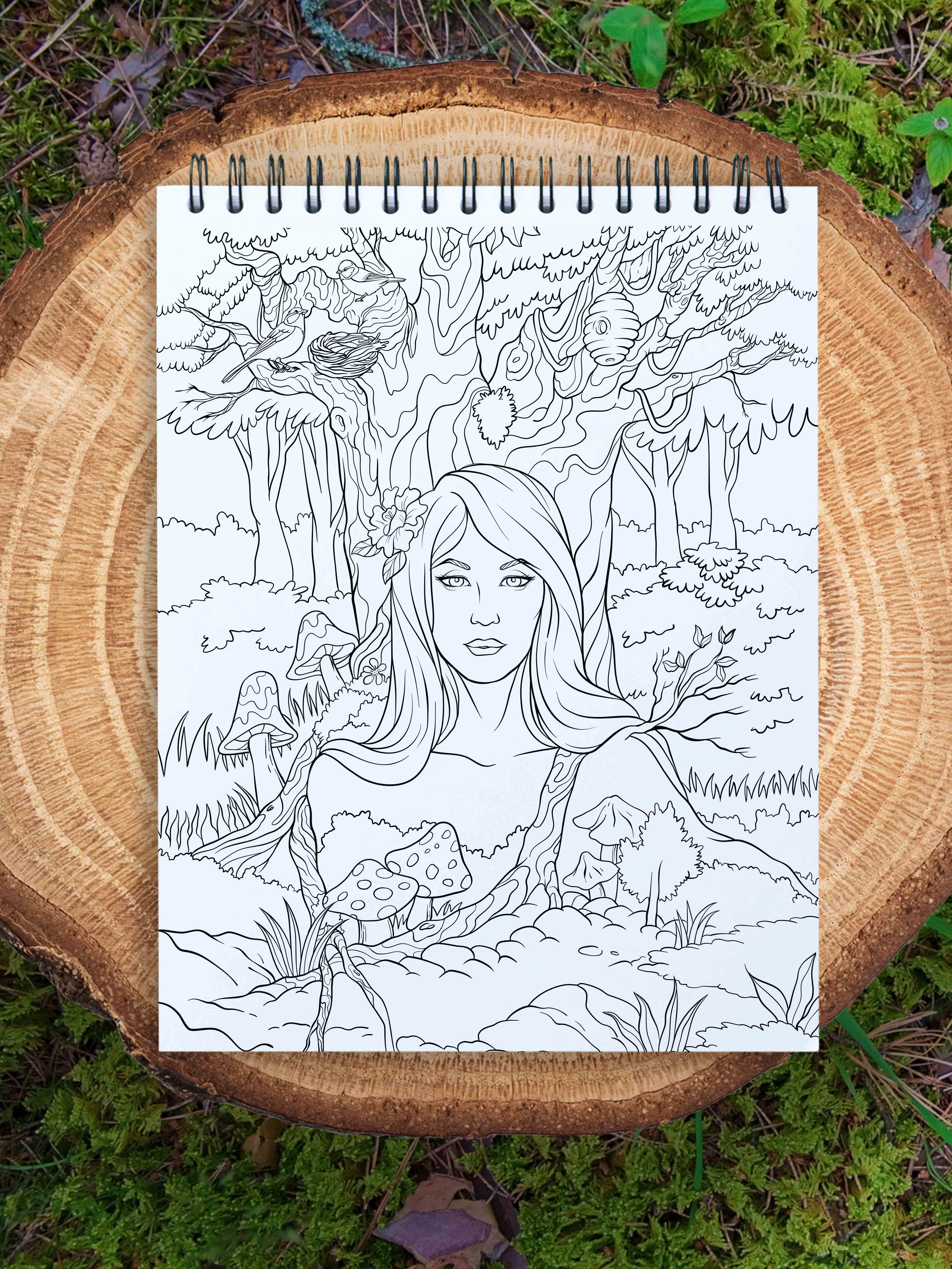 Fairies Coloring Book for Adults by Terbit Basuki - Image 3