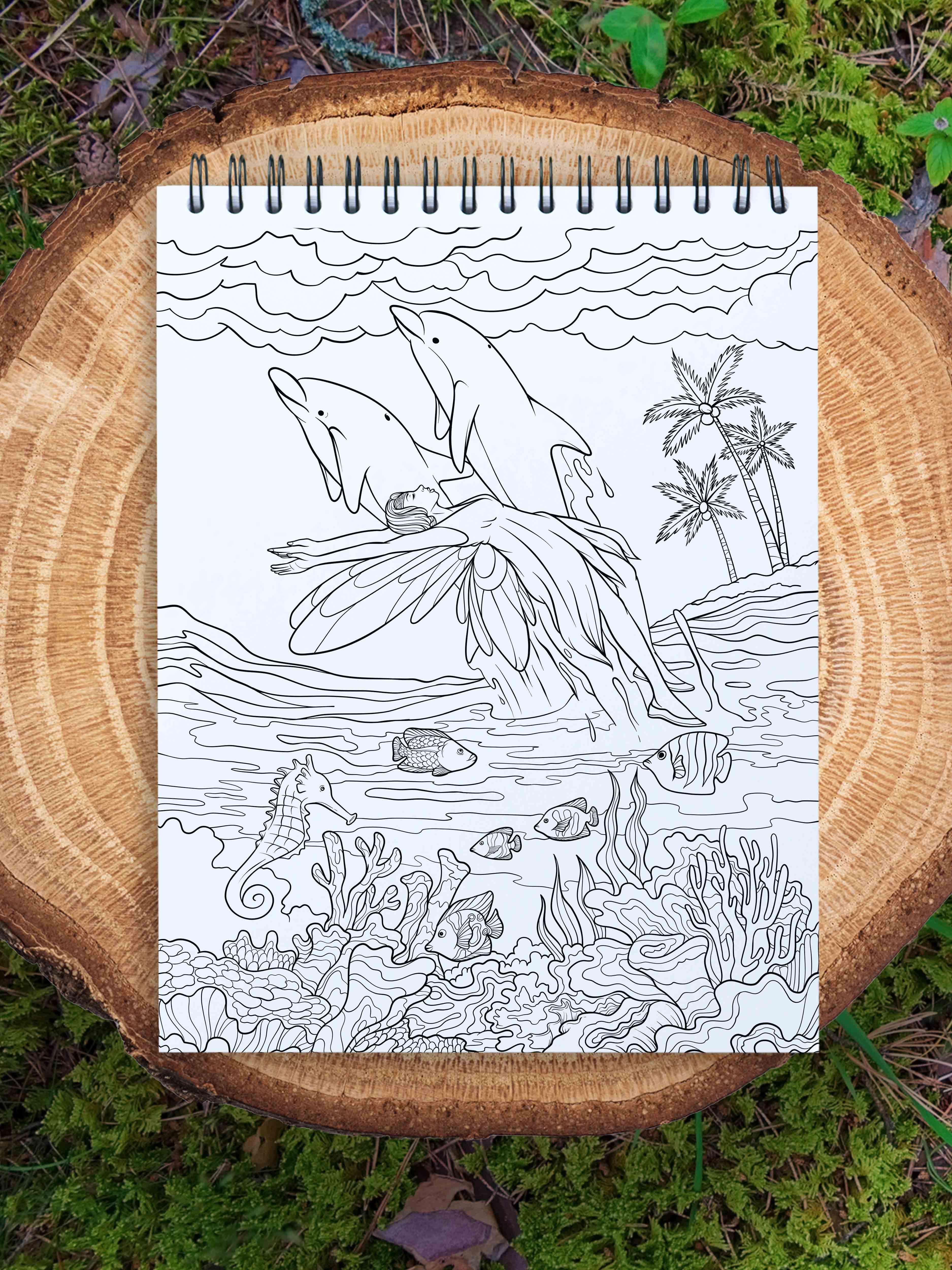 Fairies Coloring Book for Adults by Terbit Basuki - Image 4