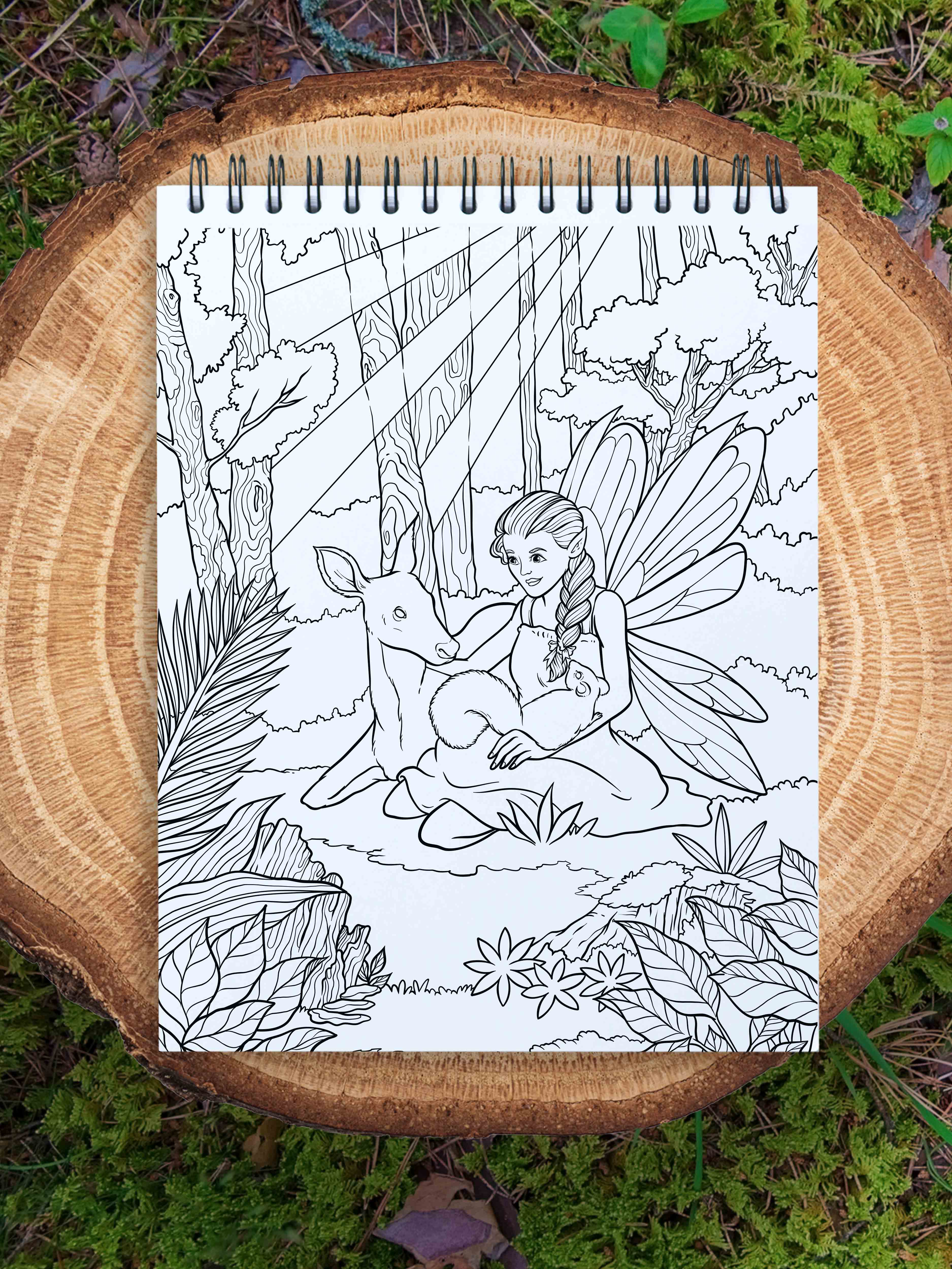 Fairies Coloring Book for Adults by Terbit Basuki - Image 5
