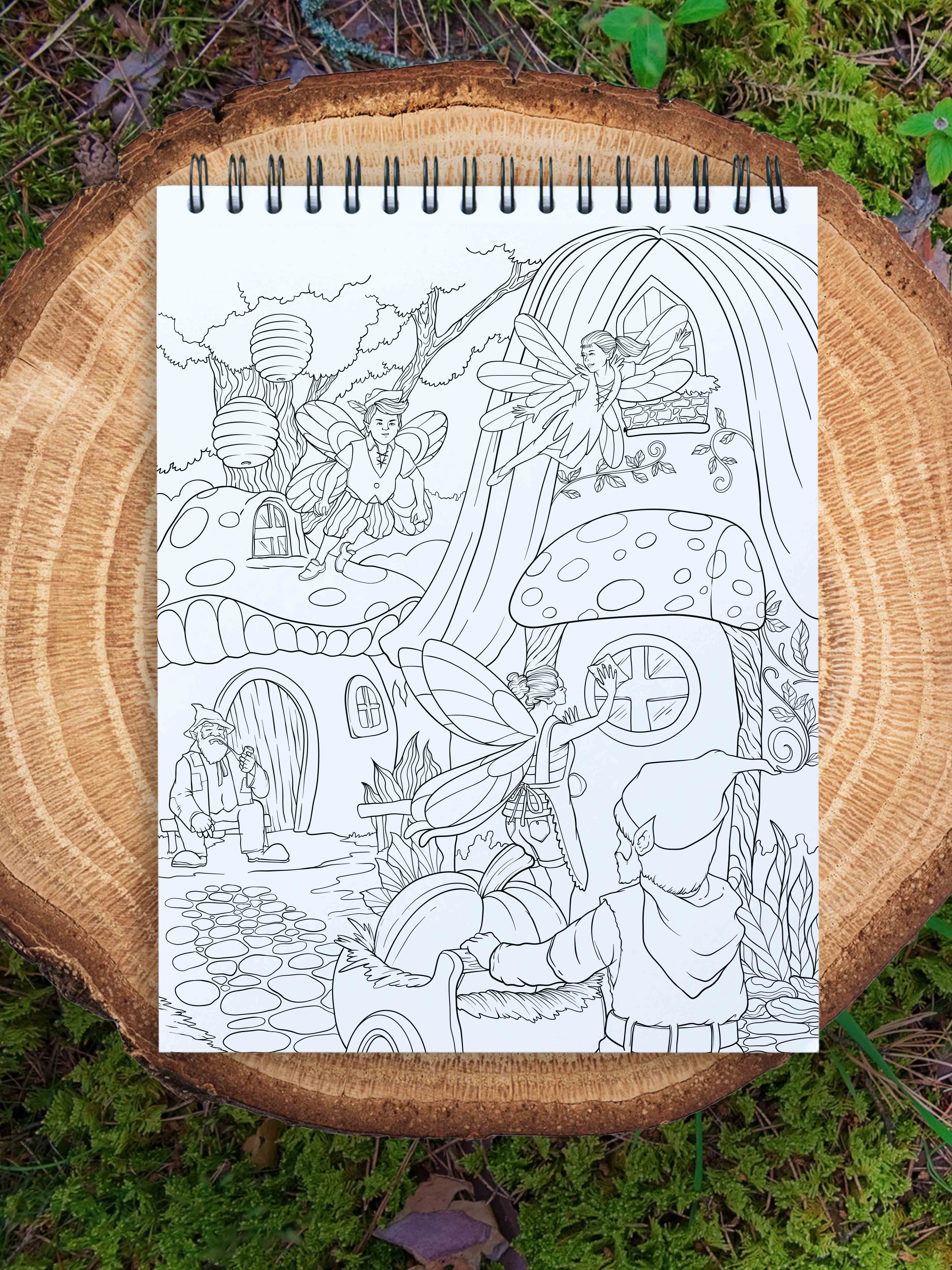 Fairies Coloring Book for Adults by Terbit Basuki - Image 6