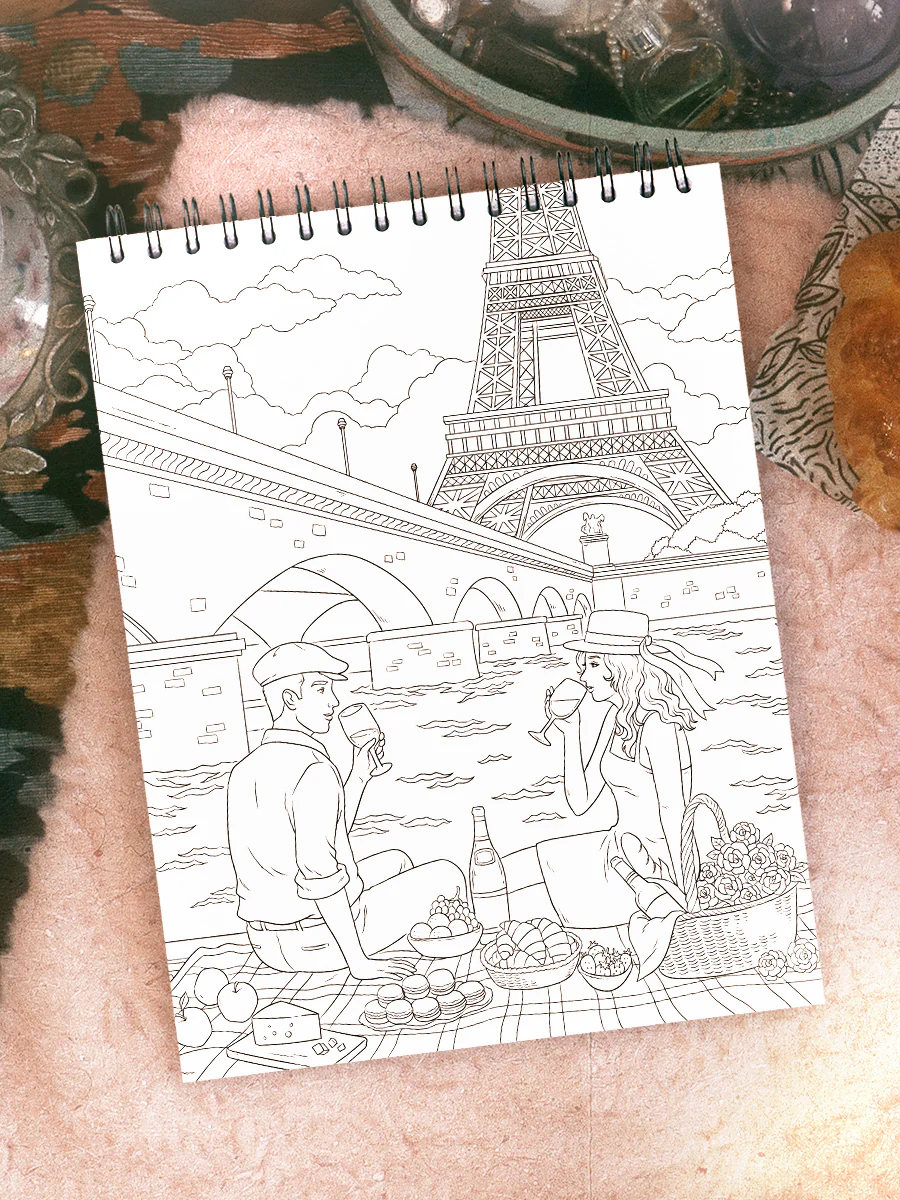 ColorIt France Coloring Book for Adults Illustrated By Hasby Mubarok - Image 3