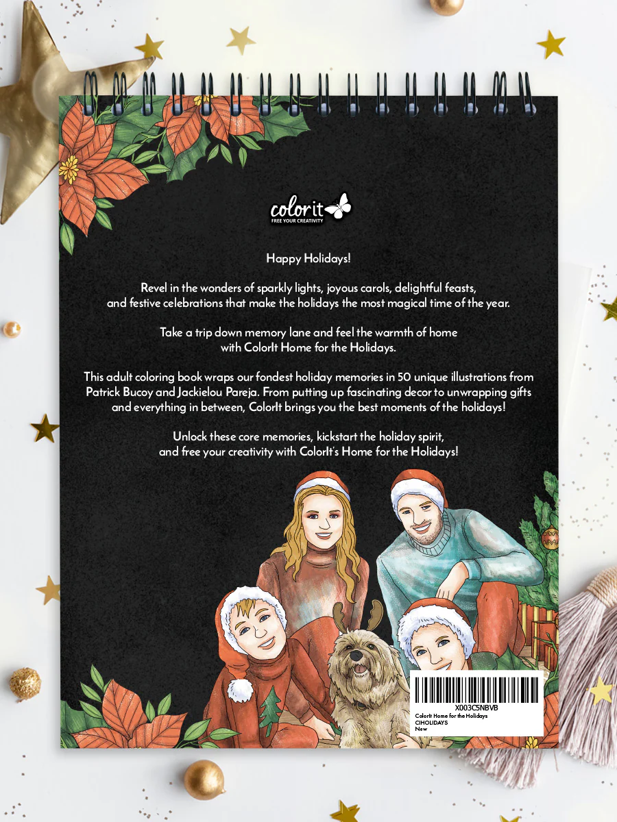 ColorIt Home for the Holidays Coloring Book for Adults by Patrick Bucoy and Jackielou Pareja - Image 8