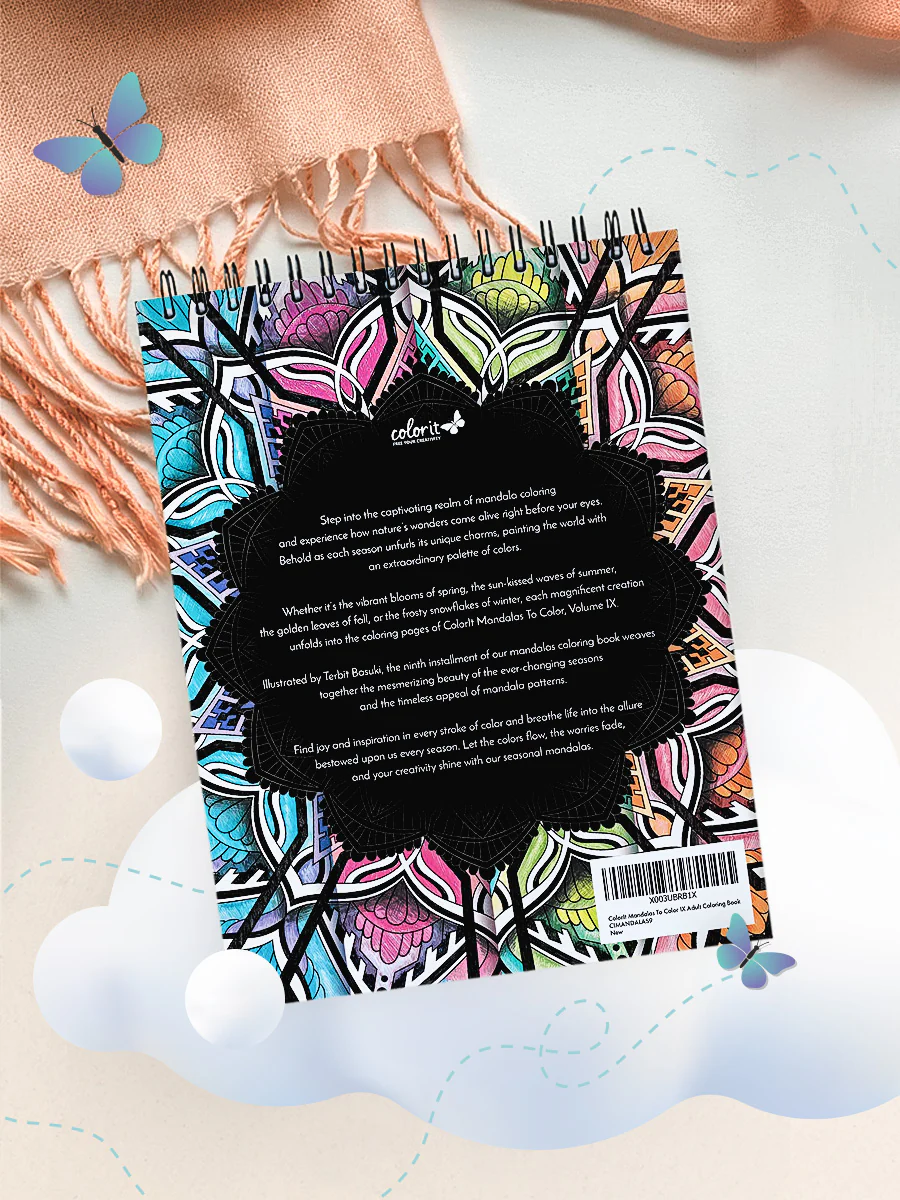 ColorIt Mandalas To Color, Volume IX Coloring Book for Adults Illustrated By Terbit Basuki - Image 8