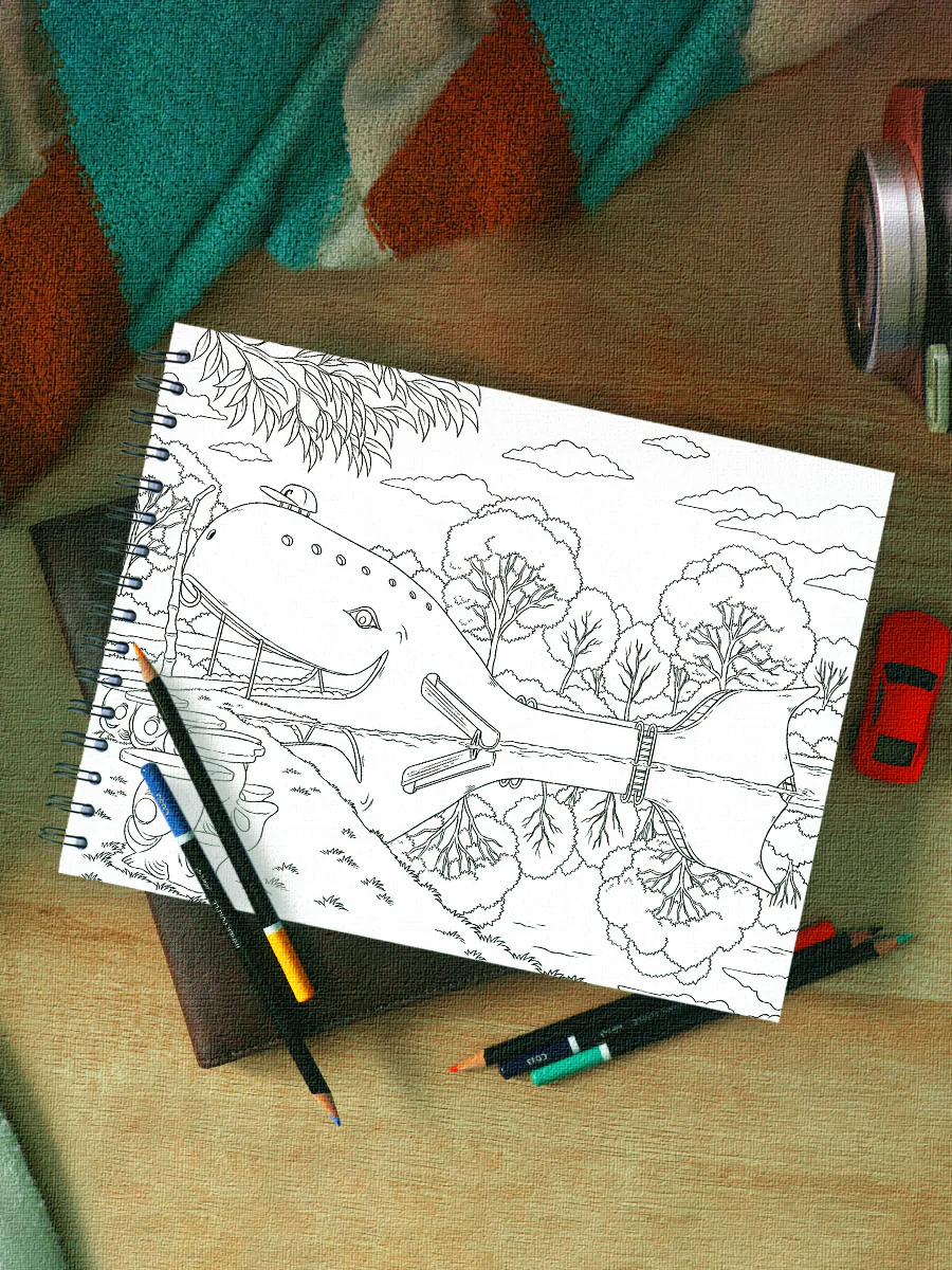 ColorIt Route 66 Adult Coloring Book Illustrated By Hasby Mubarok - Image 4