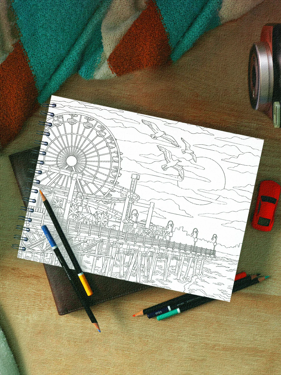 ColorIt Route 66 Adult Coloring Book Illustrated By Hasby Mubarok - Image 7