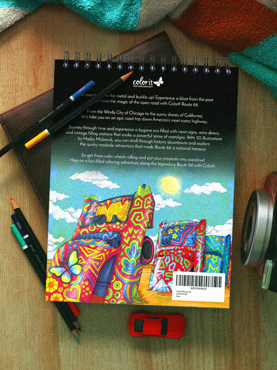 ColorIt Route 66 Adult Coloring Book Illustrated By Hasby Mubarok - Image 8