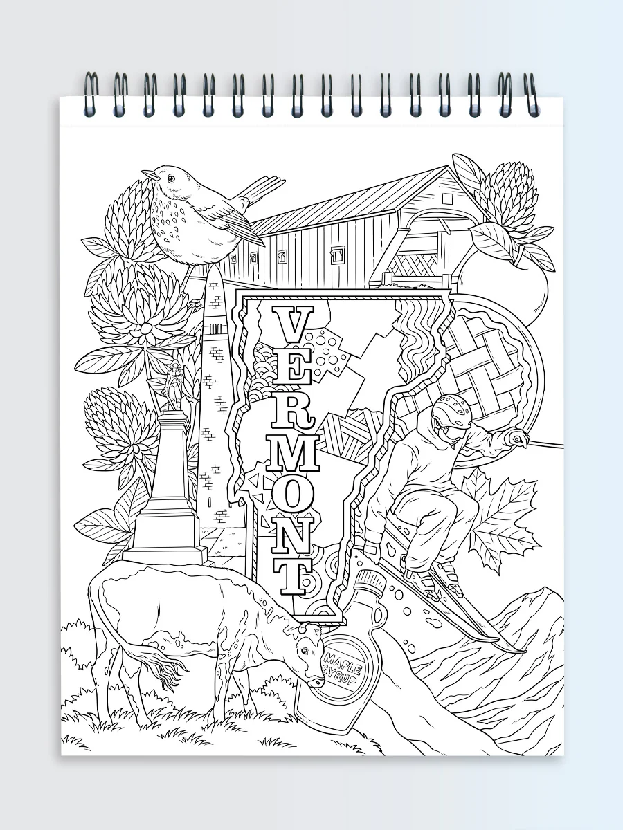 ColorIt The Fifty States Coloring Book for Adults Illustrated by Hasby Mubarok - Image 2