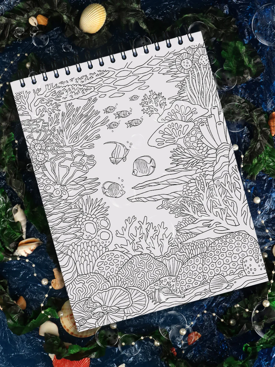 ColorIt Underwater Wonders Adult Coloring Book Illustrated By Hasby Mubarok - Image 6