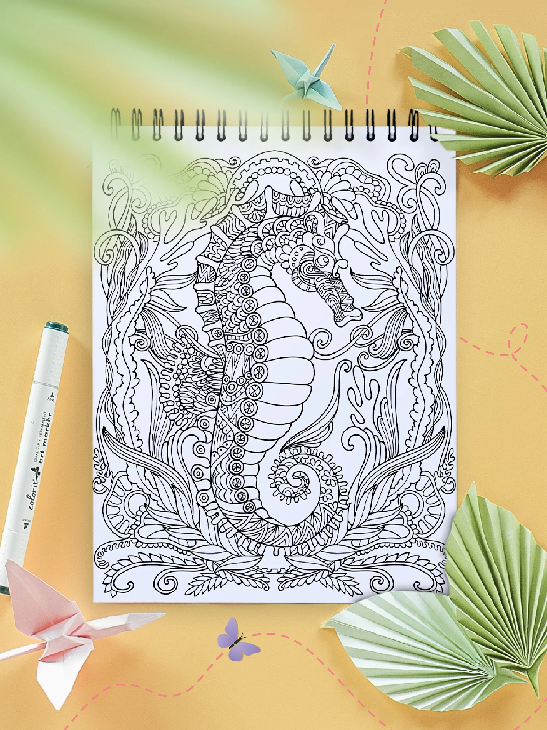 ColorIt Zentangle Coloring Book for Adults Illustrated By Terbit Basuki - Image 2