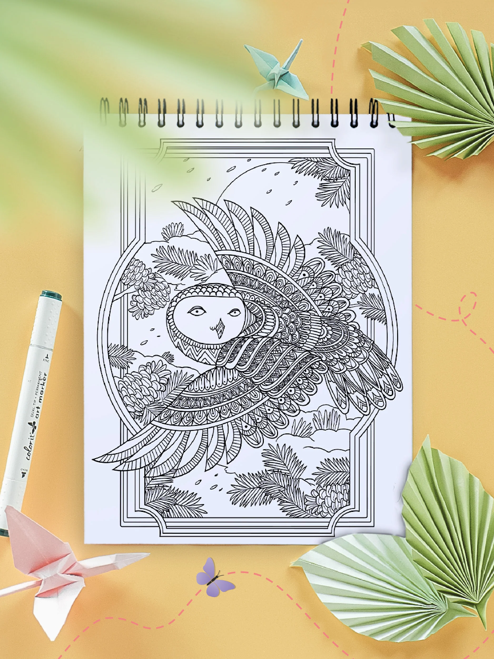 ColorIt Zentangle Coloring Book for Adults Illustrated By Terbit Basuki - Image 3
