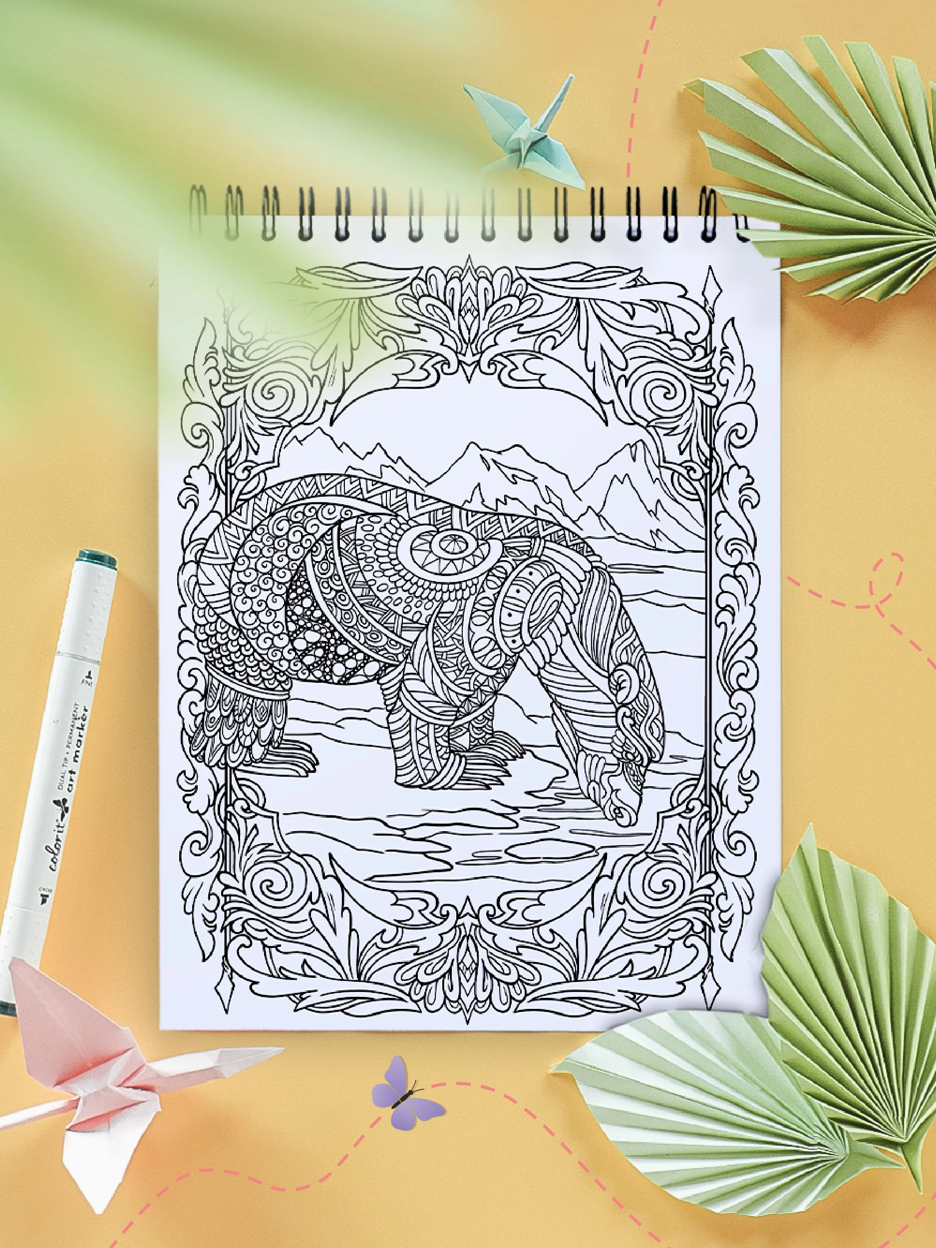 ColorIt Zentangle Coloring Book for Adults Illustrated By Terbit Basuki - Image 5