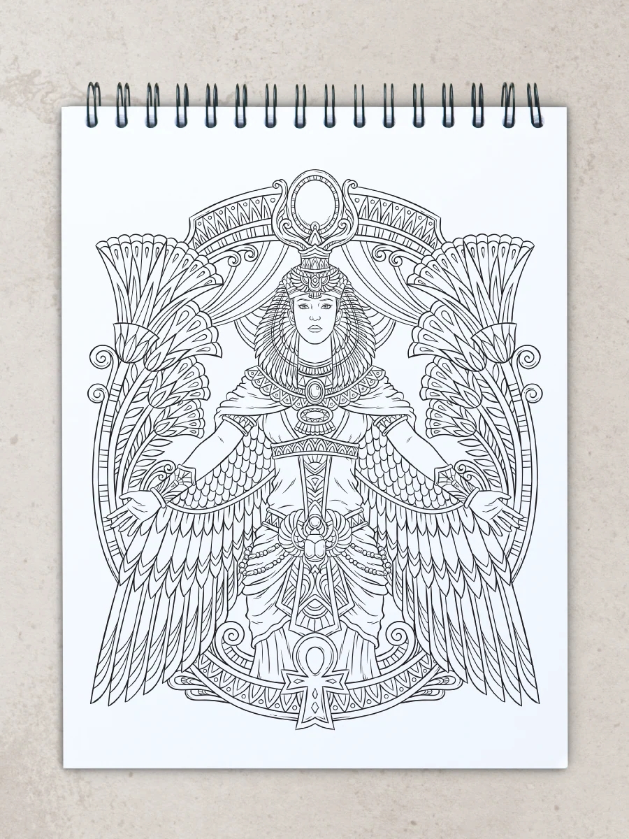 Goddesses Coloring Book for Adults Illustrated by Hasby Mubarok - Image 3