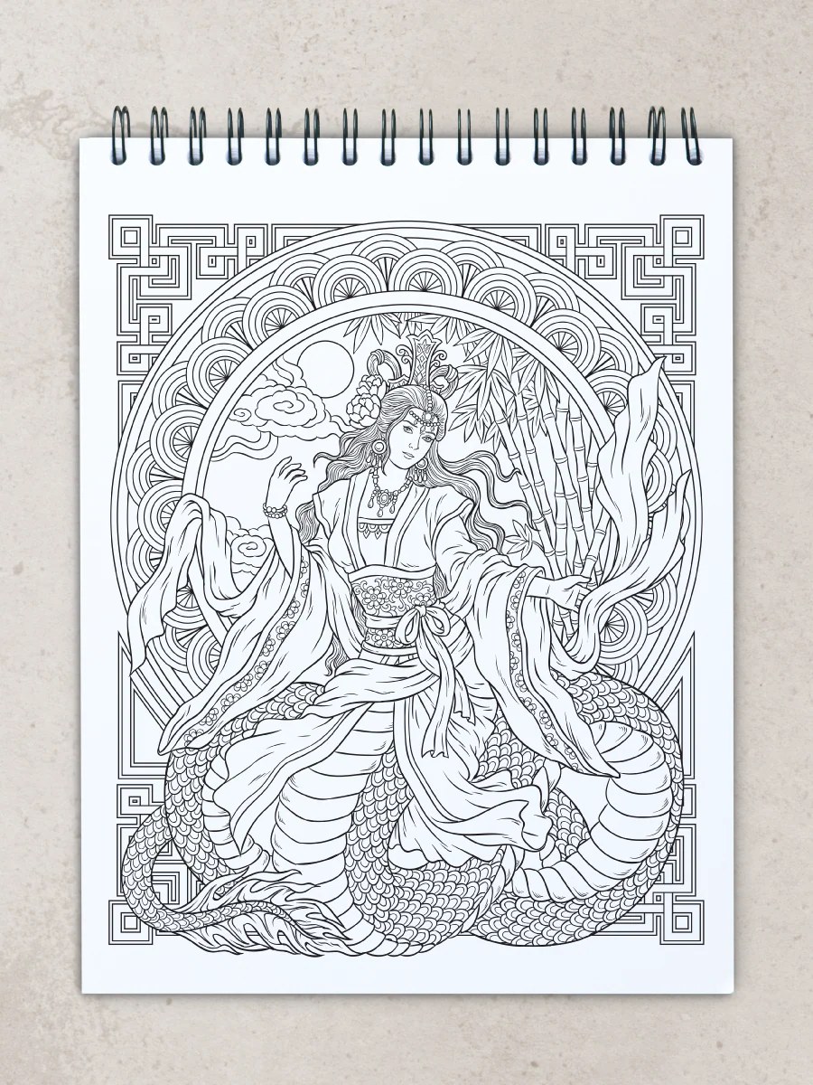 Goddesses Coloring Book for Adults Illustrated by Hasby Mubarok - Image 5