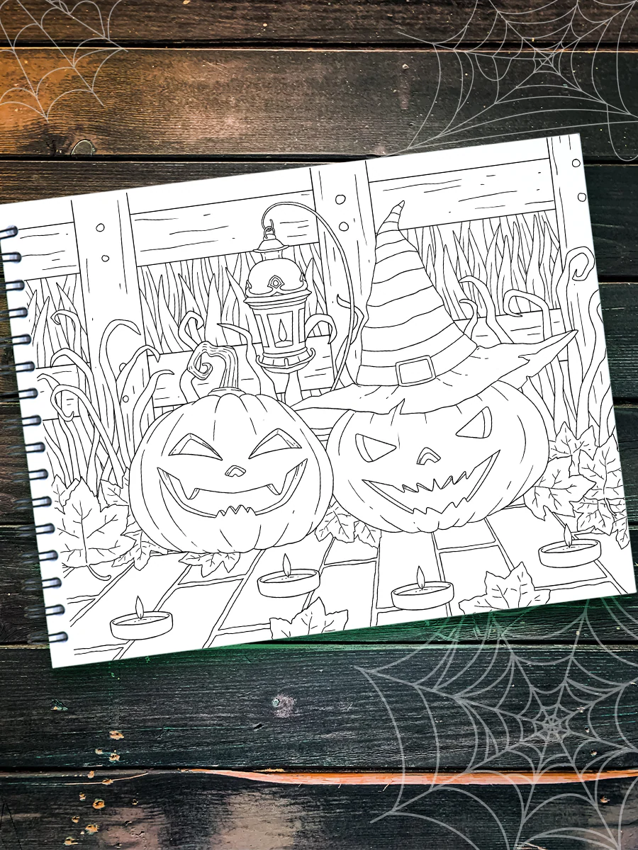 Halloween Coloring Book for Adults by Patrick Bucoy - Image 2