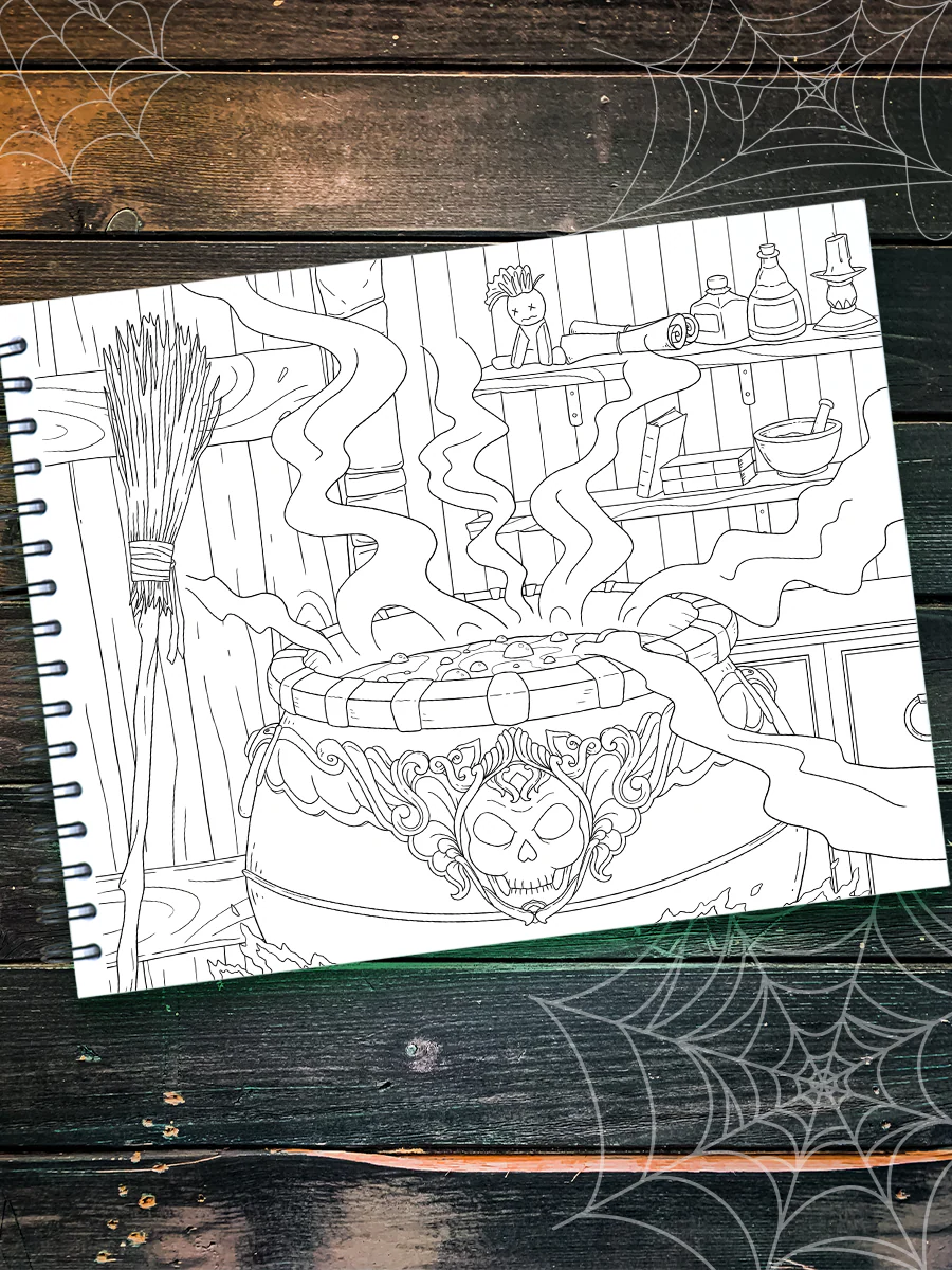 Halloween Coloring Book for Adults by Patrick Bucoy - Image 3