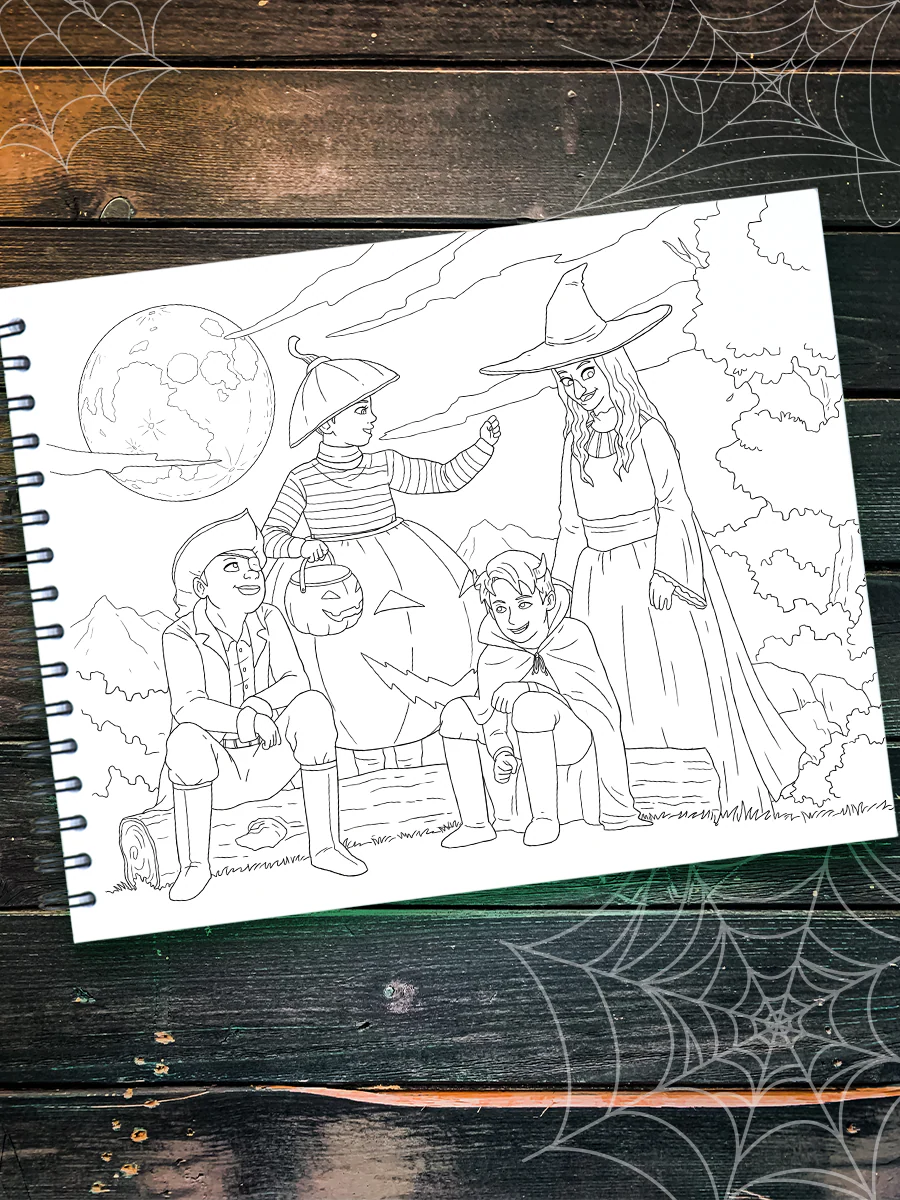 Halloween Coloring Book for Adults by Patrick Bucoy - Image 4