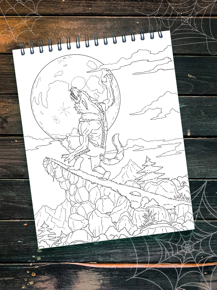 Halloween Coloring Book for Adults by Patrick Bucoy - Image 5