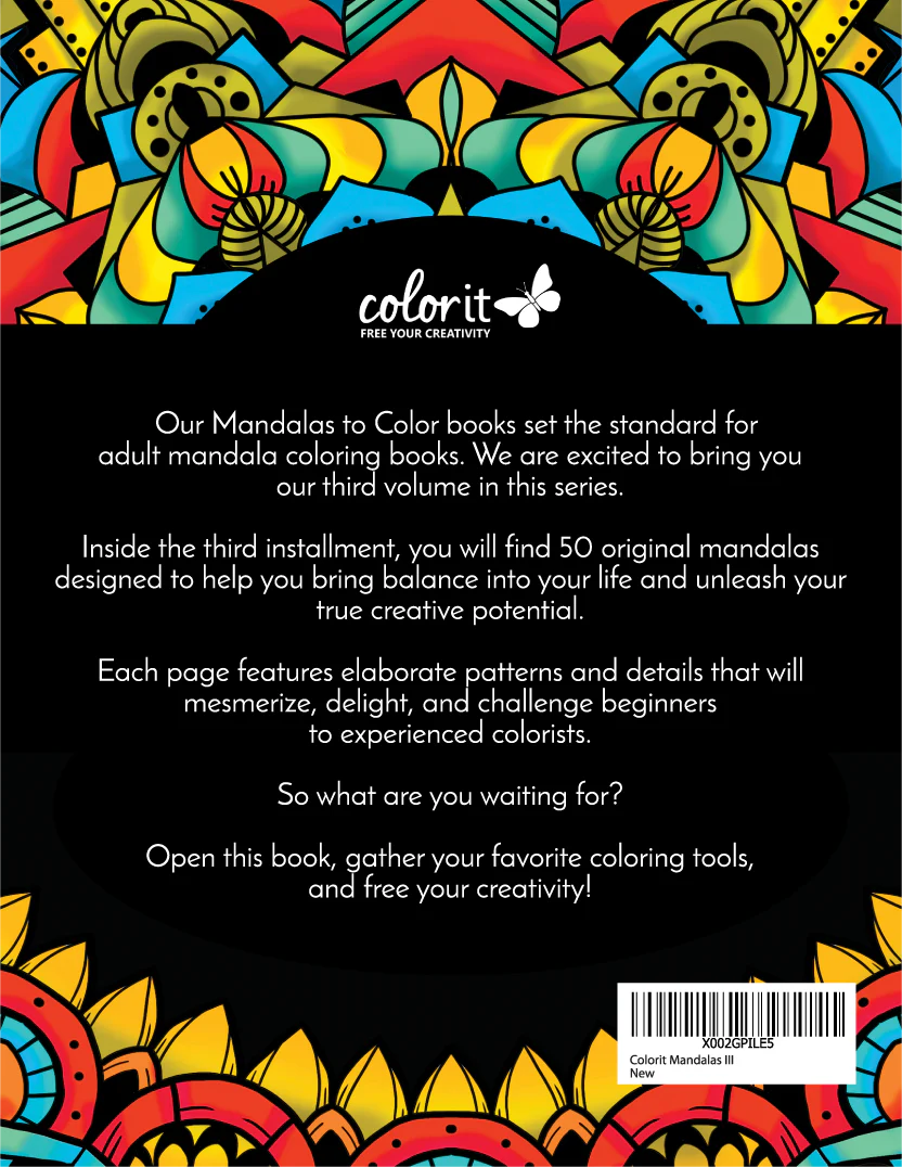 ColorIt Mandalas To Color, Volume III Coloring Book for Adults by Jackielou Pareja and Patrick Bucoy - Image 7