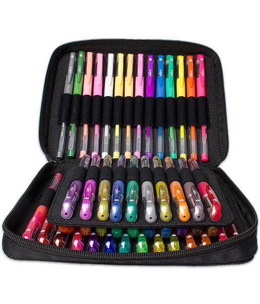 48 Colored Gel Pen Set, 48 Ink Refills, Travel Case & Gift Box - Image 3